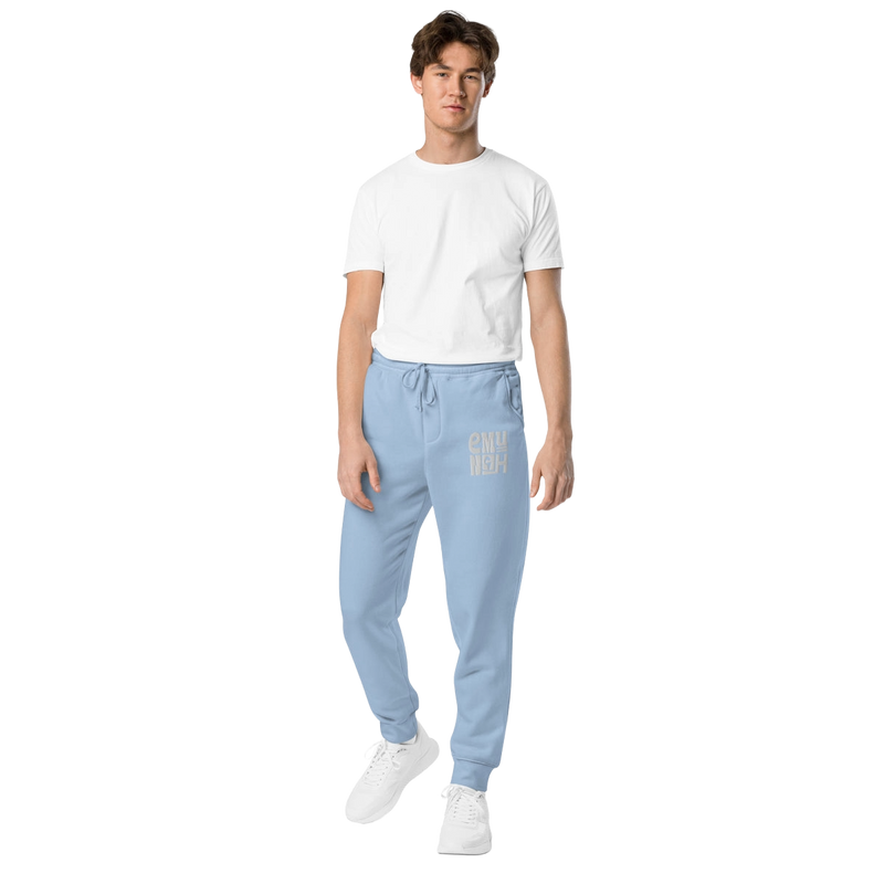Emunah Sweatpants (White Embroidery)