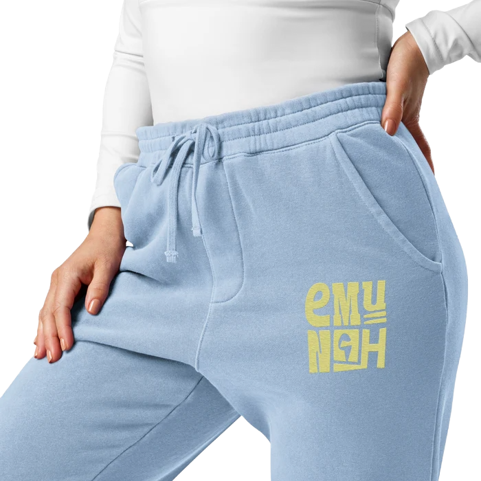 Emunah Sweatpants (Yellow Embroidery)
